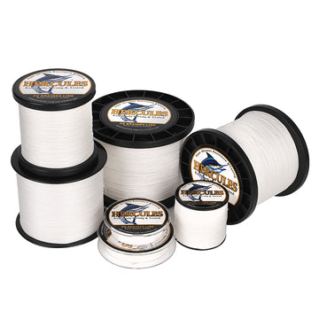 1000M 1094Yds White 10lb-420lb HERCULES PE Braided Fishing Line 12 Strands